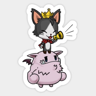 Chibi Cait Sith Final Fantasy 7 Light colors Sticker